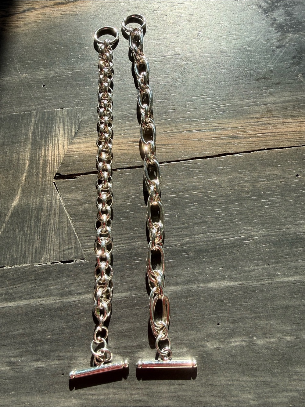 Set of 2 Polished Sterling Bracelets EUC